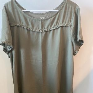 Olive Green LOFT Short Sleeve Top